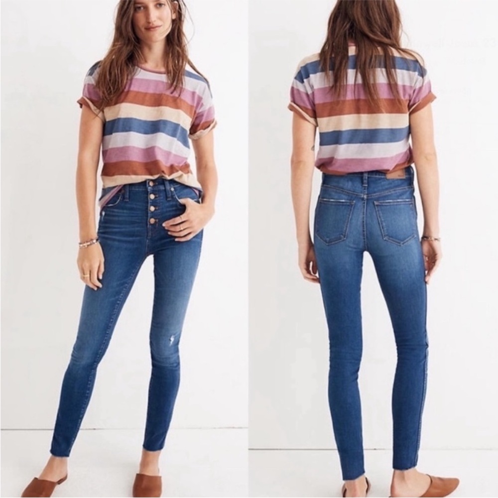 Madewell 10” High Rise Skinny Jeans Hanna Wash Size 27